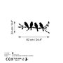 Wallity Sitting Birds Gancho de pared metálico negro